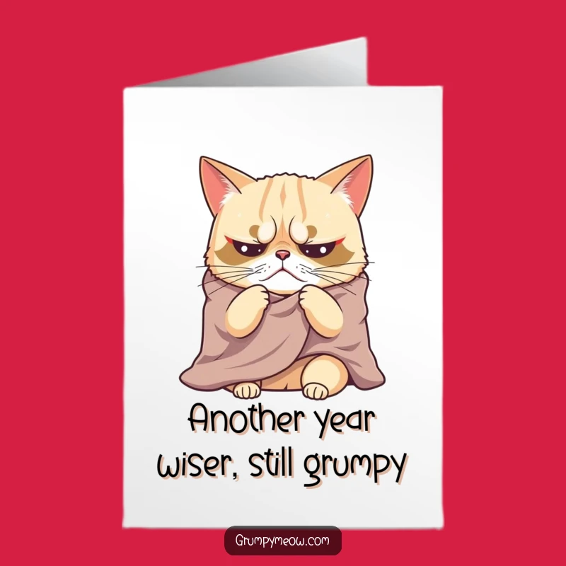 Free Printable Grumpy Cat Birthday Card: Dramatic Sighs & Blanket Humor
