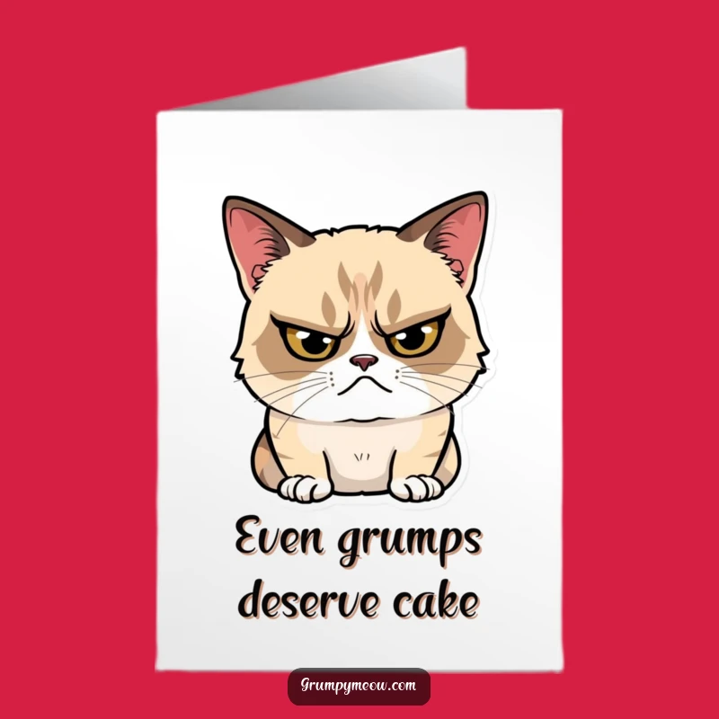 Free Printable Birthday Card: Grumpy Cat Smiles! Unexpected Downloadable Joy