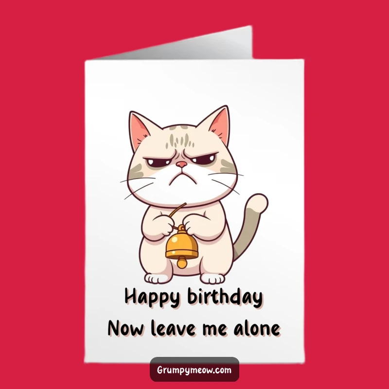 Free Printable Birthday Card: Grumpy Cat Bell - Hilarious Downloadable Gift