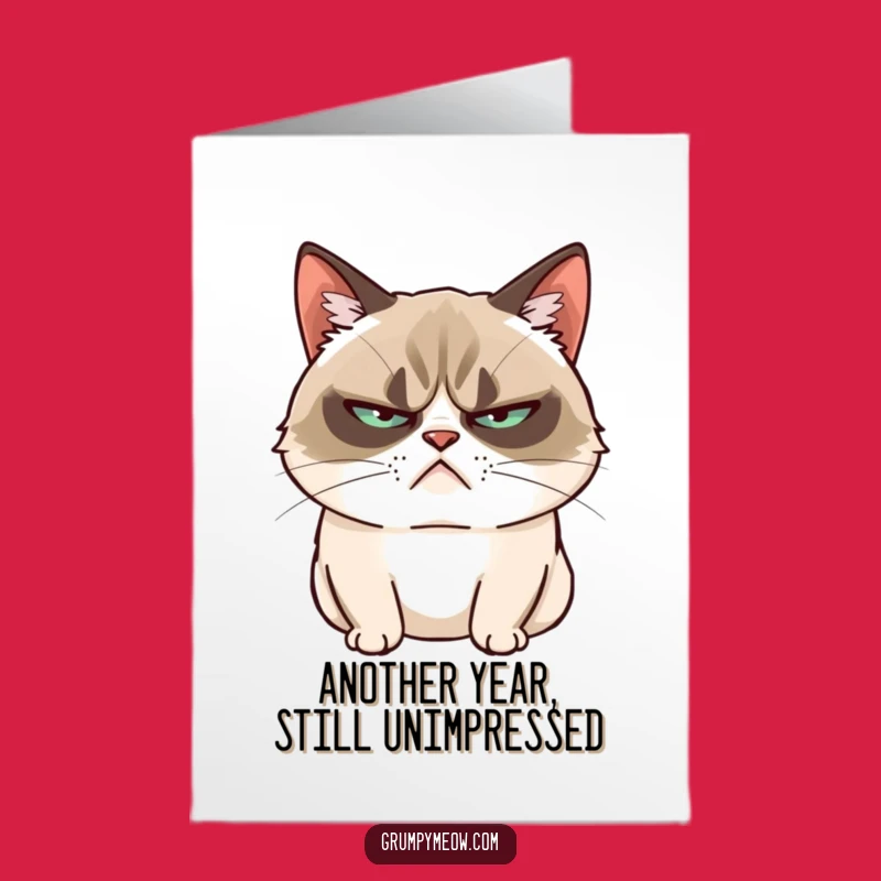 Free Printable Birthday Card: Grumpy Cat Blink - Hilarious Downloadable Gift