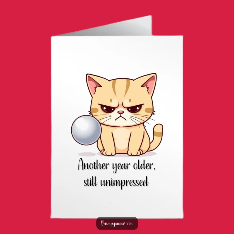 Free Printable Grumpy Cat Birthday Card: Disapproving Stare Funny Cat Downloadable Gift