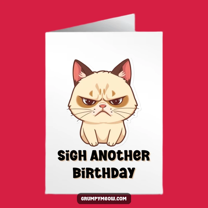 Free Printable Grumpy Cat Birthday Card: Dramatic Sigh for a Funny Downloadable Gift