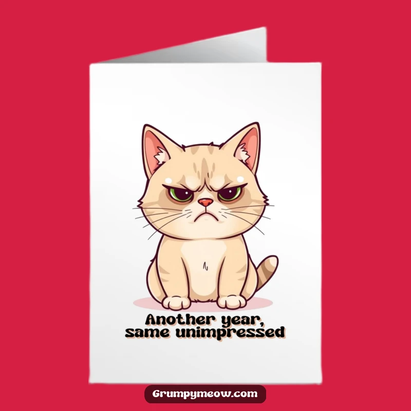 Free Printable Grumpy Cat Birthday Card: Unimpressed by Shiny for a Funny Downloadable Gift