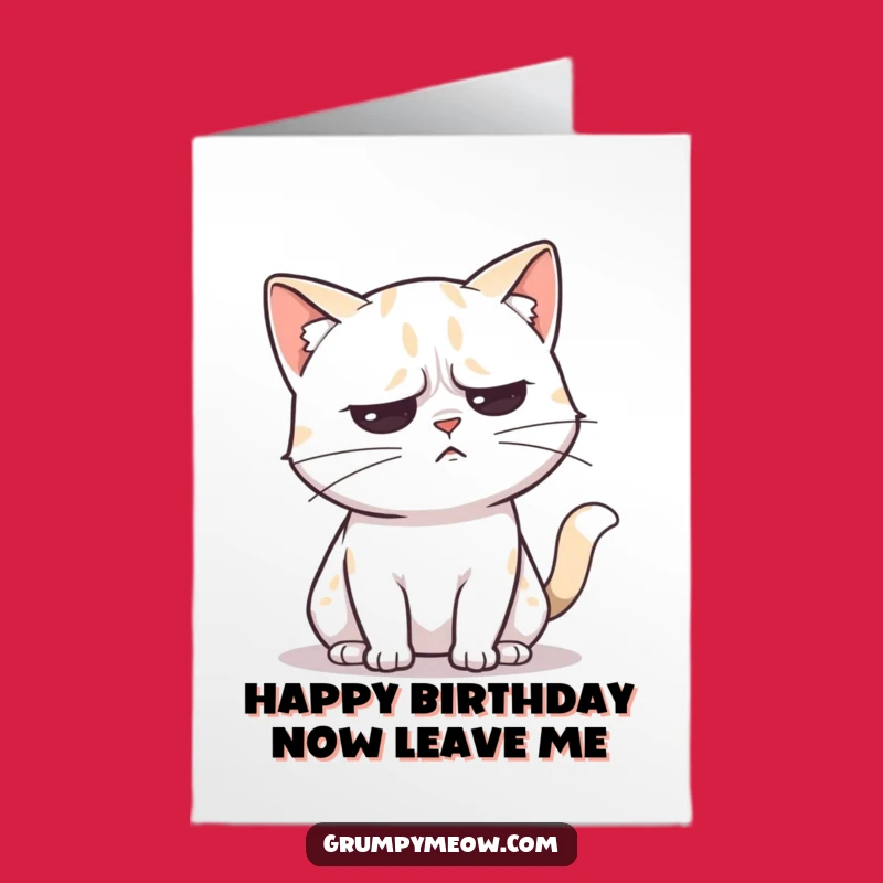Free Printable Unimpressed Cat Birthday Card - Annoyed Tail Flick Download