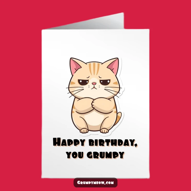 Free Printable Grumpy Cat Birthday Card: Unimpressed Curiosity, Funny Downloadable Gift