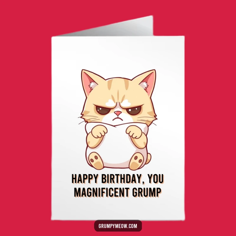 Free Printable Grumpy Cat Birthday Card: Pillow Comfort Funny Downloadable Gift