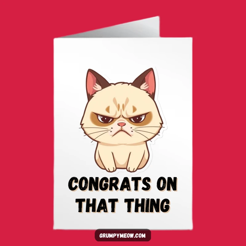 Free Printable Grumpy Cat Congrats Card: Dramatic Sigh for a Humorous Downloadable Gift