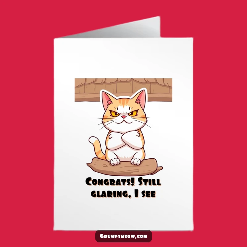 Free Printable Congrats Card: Defiant Cat Approval Downloadable