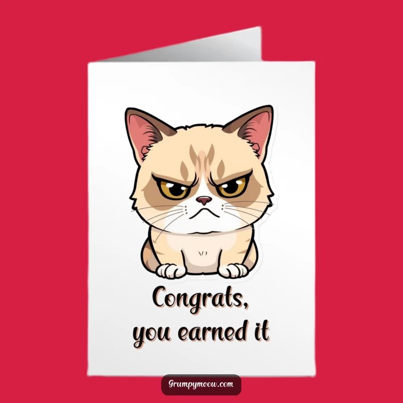 Free Printable Congrats Card: Grumpy Cat Approves! Sarcastic Downloadable Cheers