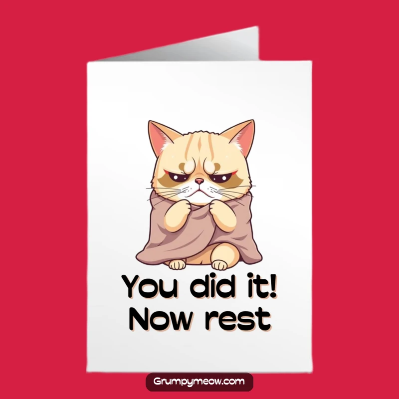 Free Printable Grumpy Cat Card: Congrats with Dramatic Sarcasm