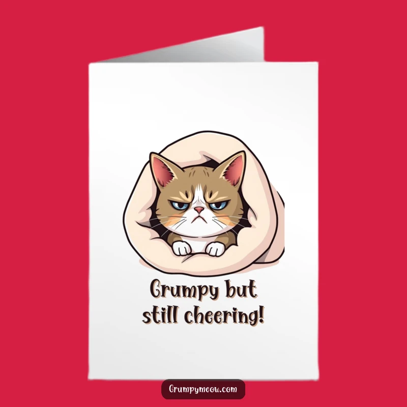 Free Printable Congrats Card: Grumpy Cat Blanket Funny Downloadable Gift