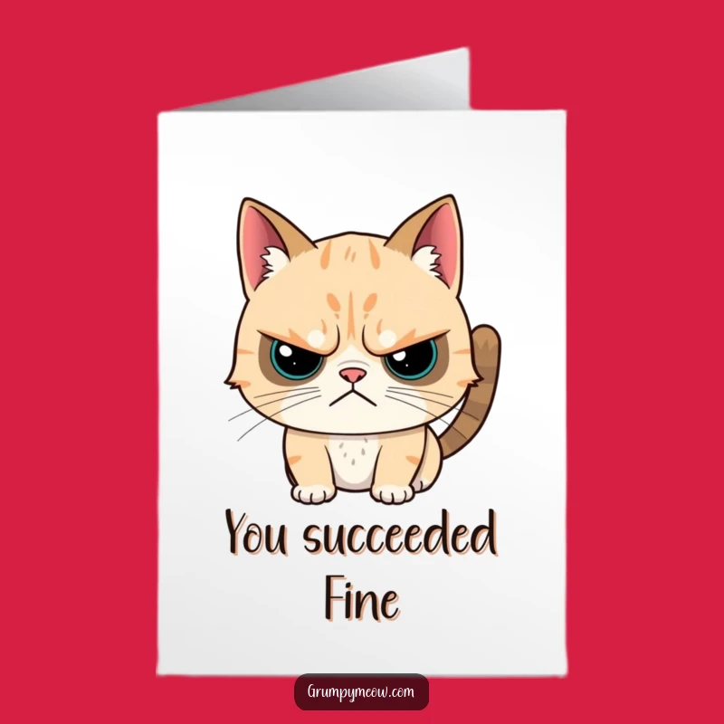 Grumpy Cat Congrats Card: Free Printable Reluctant Celebration Download