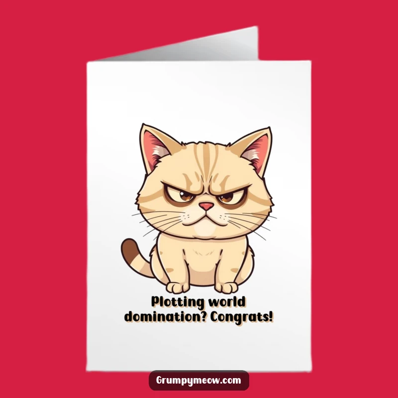 Free Printable Grumpy Cat Congrats Card: Mischief Afoot, Funny Downloadable Gift