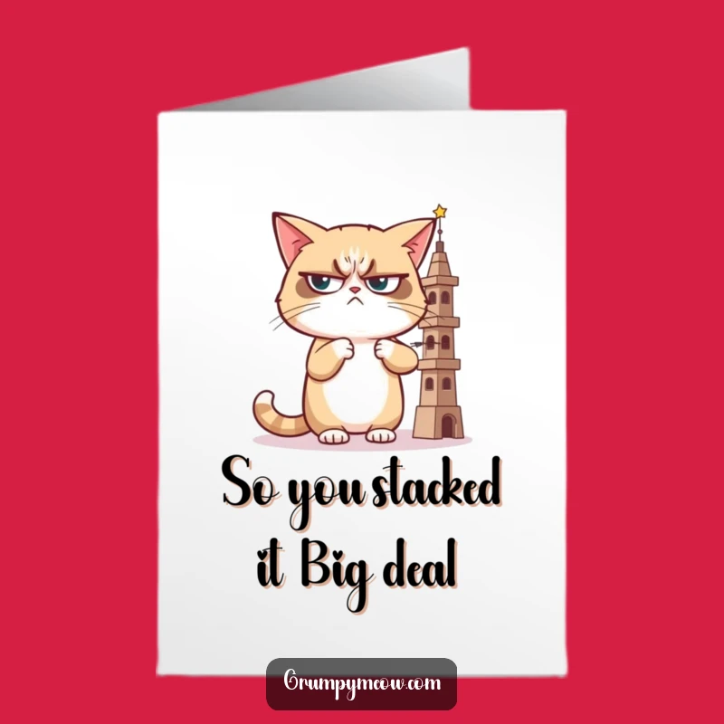 Free Printable Congrats Card: Grumpy Cat Judges - Sarcastic Downloadable