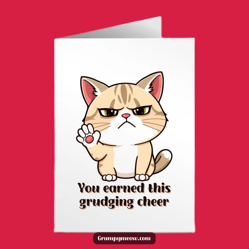 Free Printable Grumpy Cat Congrats Card - Funny Downloadable Gift for Unenthusiastic Cheers
