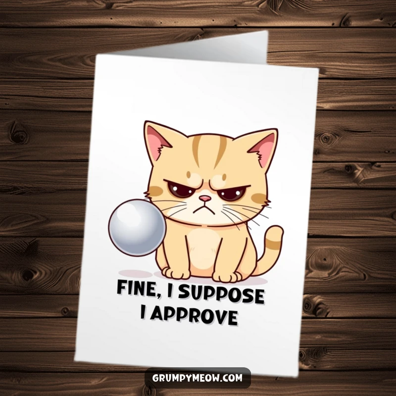Funny Free Printable Thank You Card: Grumpy cat offers a reluctant thank you, its narrowed eyes suggesting you owe it more.