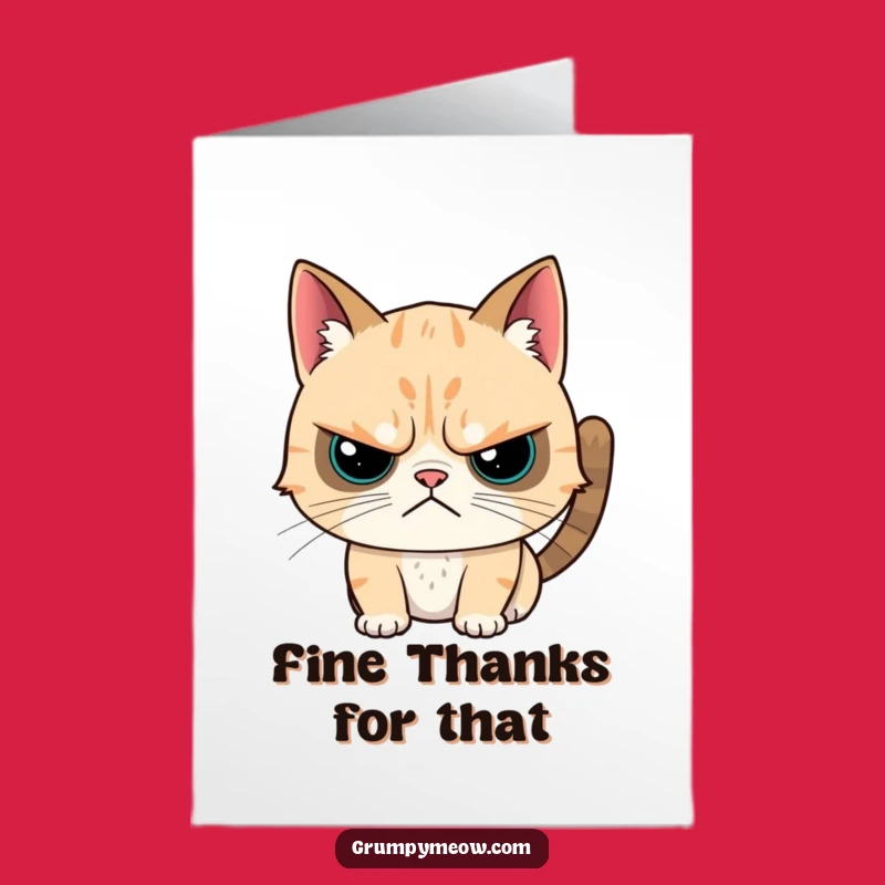 Funny Grumpy Cat Thank You: Free Printable Gift of Grudging Thanks