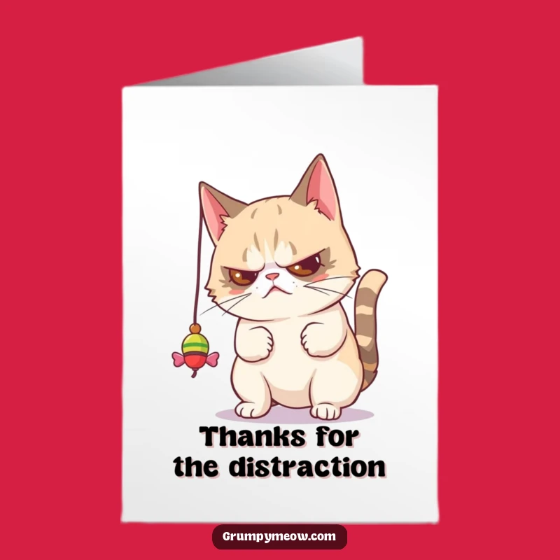 Free Printable Grumpy Cat Card: Thanks with a Disdainful Bat