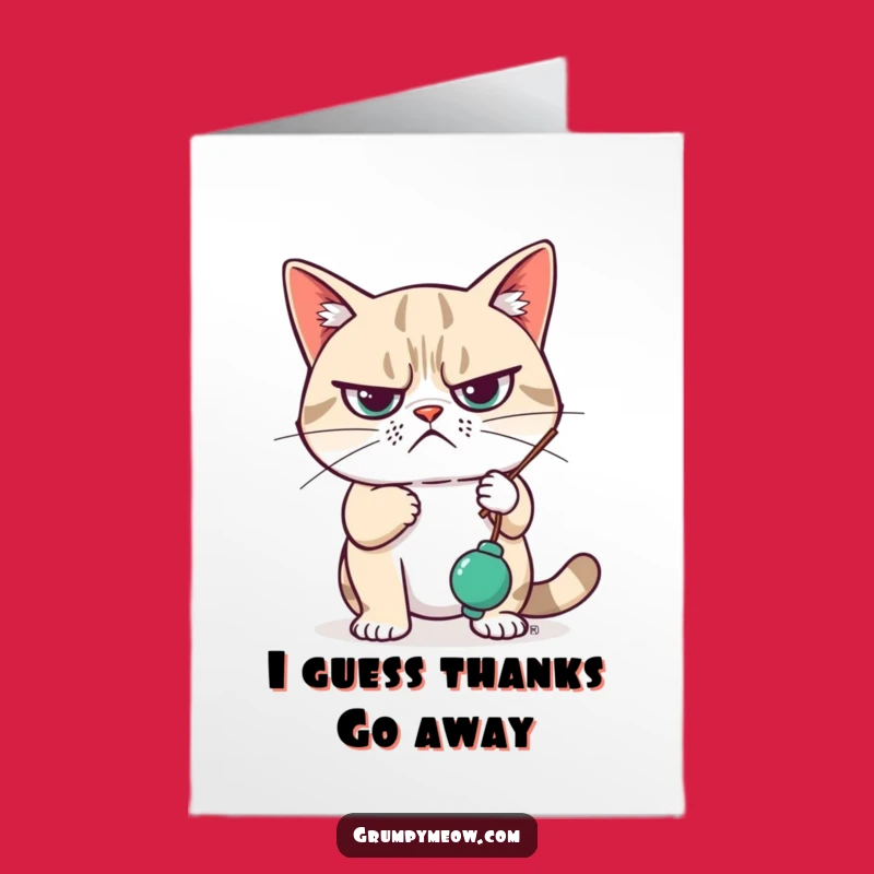 Free Printable Thank You Card: Grumpy Cat Swats Thanks! Dry Downloadable Gratitude