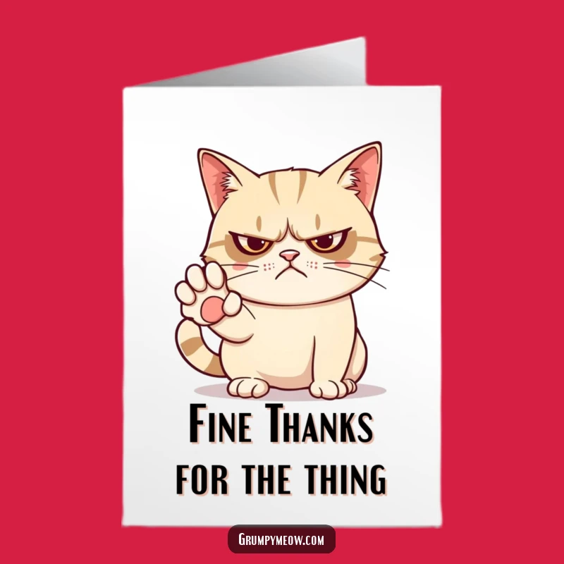 Free Printable Thank You Card: Grumpy Cat Thanks? - Funny Downloadable Gift