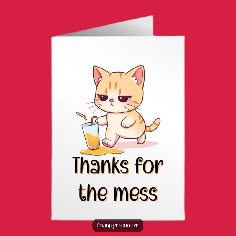Free Printable Thank You Card: Cat Accepts Spill - Funny Downloadable Gratitude