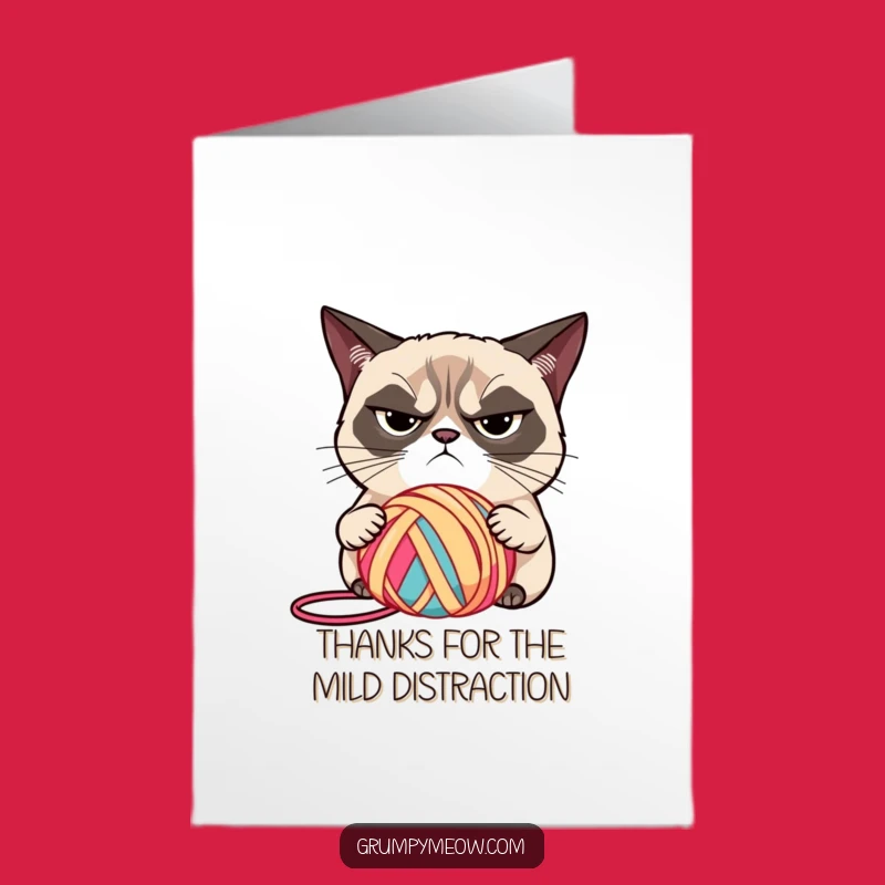 Free Printable Thank You Card: Grumpy Cat Judges Yarn, Funny Downloadable Gift