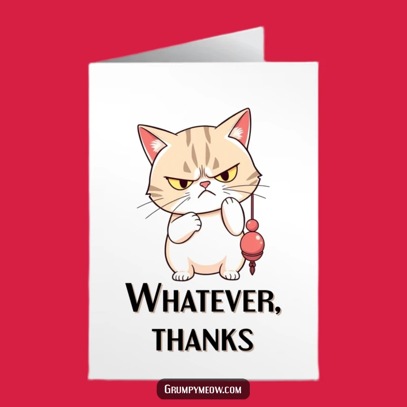 Free Printable Grumpy Cat Thank You Card: Funny Disdainful Bat, Downloadable Gift