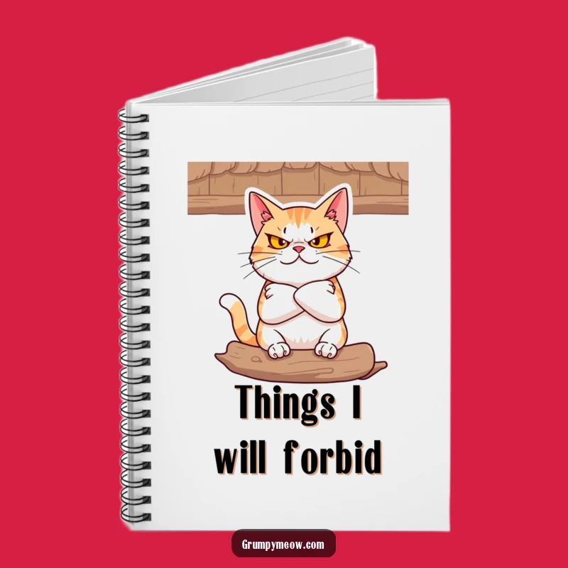 Funny Defiant Cat Notebook: Jot Down Thoughts with Stubborn Feline Flair