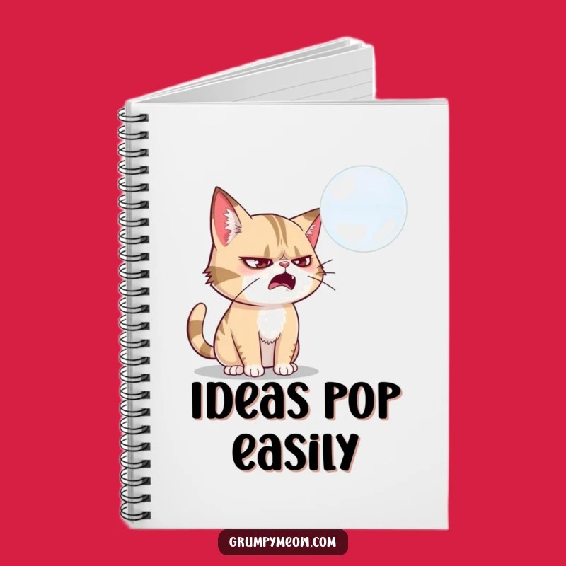 Funny Grumpy Cat Bubble Swatter Notebook: Jot Down Your Ambitious Goals