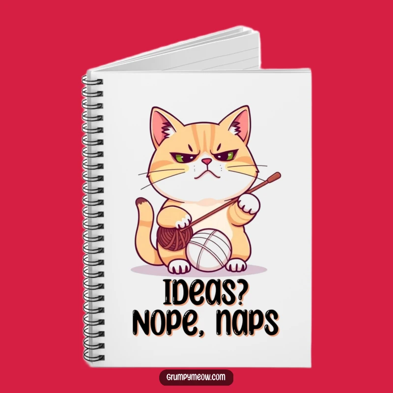 Funny Grumpy Cat Yarn Notebook - Jot Down Your Grumbles Hilariously