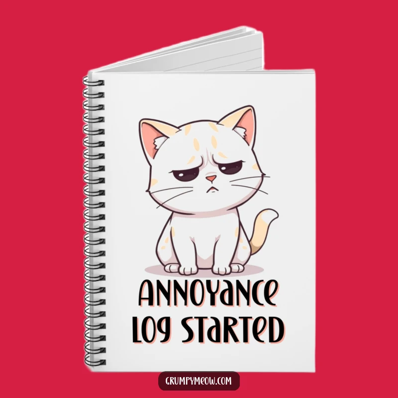 Funny Unimpressed Cat Tail Flick Notebook - Annoyed Feline Journal