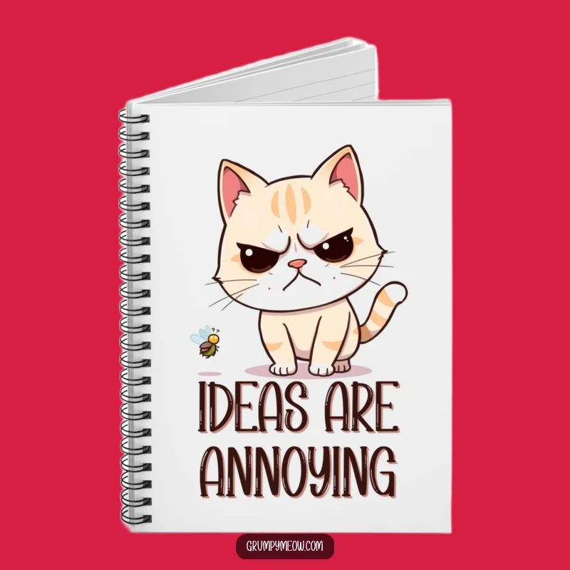 Funny Grumpy Cat Fly Chase Notebook - Journal for Reluctant Pursuits Gift