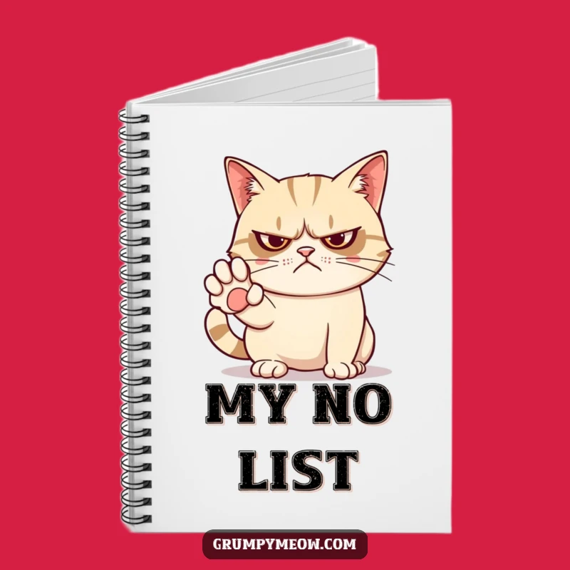 Funny Grumpy Cat No Notebook: Sassy Character for a Humorous Gift