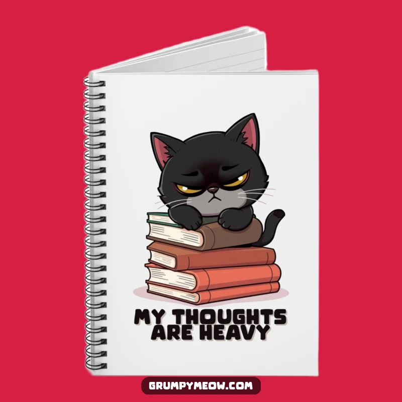 Funny Scowling Cat Book Notebook - Journal for Precarious Thoughts Gift