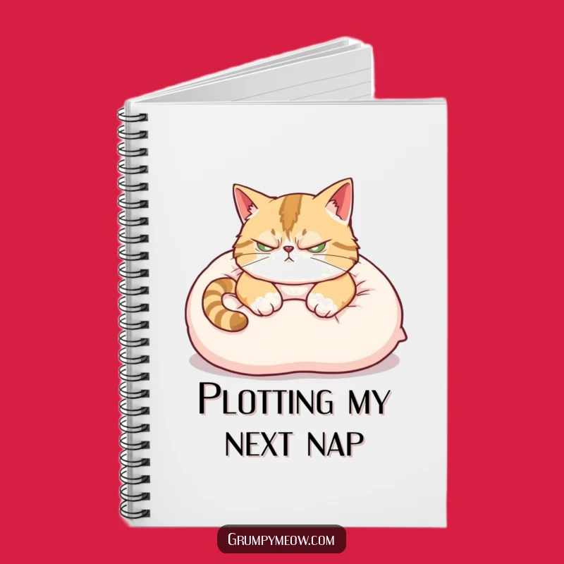 Funny Scowling Cat Notebook: Jot Down Thoughts with a Grumpy Feline Companion