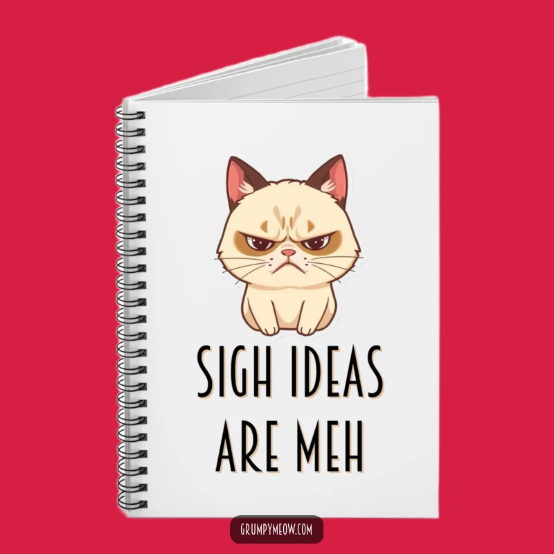 Funny Grumpy Cat Sighing Notebook: For Your Dramatic Thoughts