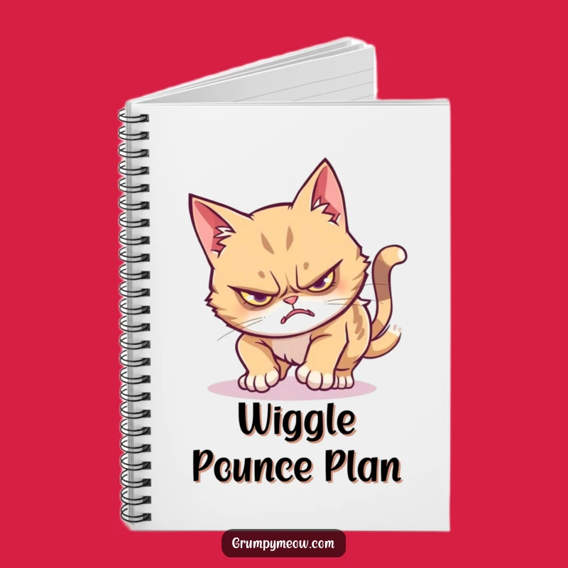 Funny Grumpy Cat Wiggle Pounce Notebook: Jot Down Laughs and Ideas