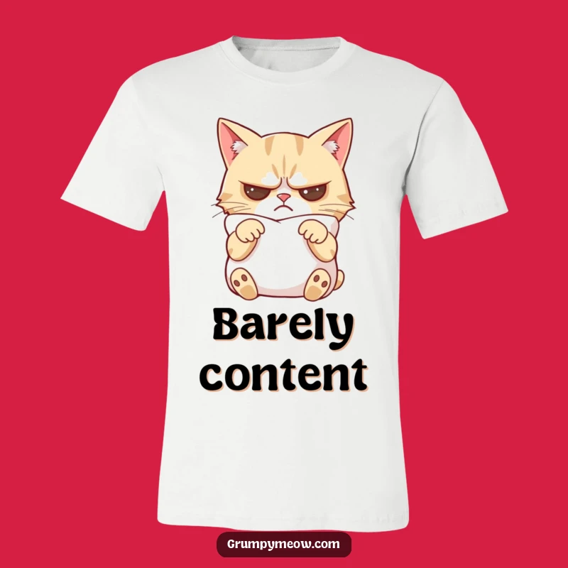 Funny Grumpy Cat Pillow Comfort T-Shirt - Soft Style for Feline Lovers