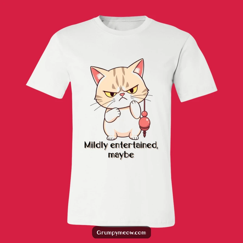 Funny Grumpy Cat T-Shirt: Disdainful Toy Bat, Hilarious Pet Gift