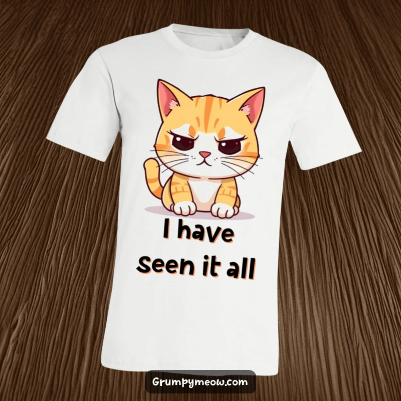 Funny T-Shirt: A cat with crooked whiskers looks unimpressed while judging a brightly colored object, a true critic.