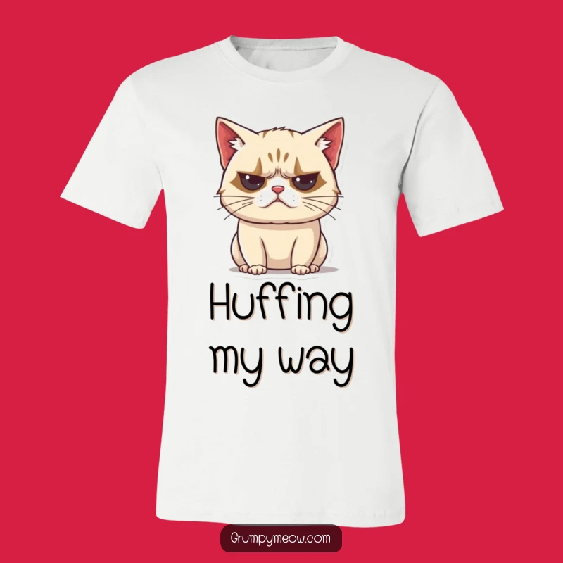 Funny Grumpy Cat Huff T-Shirt: Wear Your Disdain Loudly!