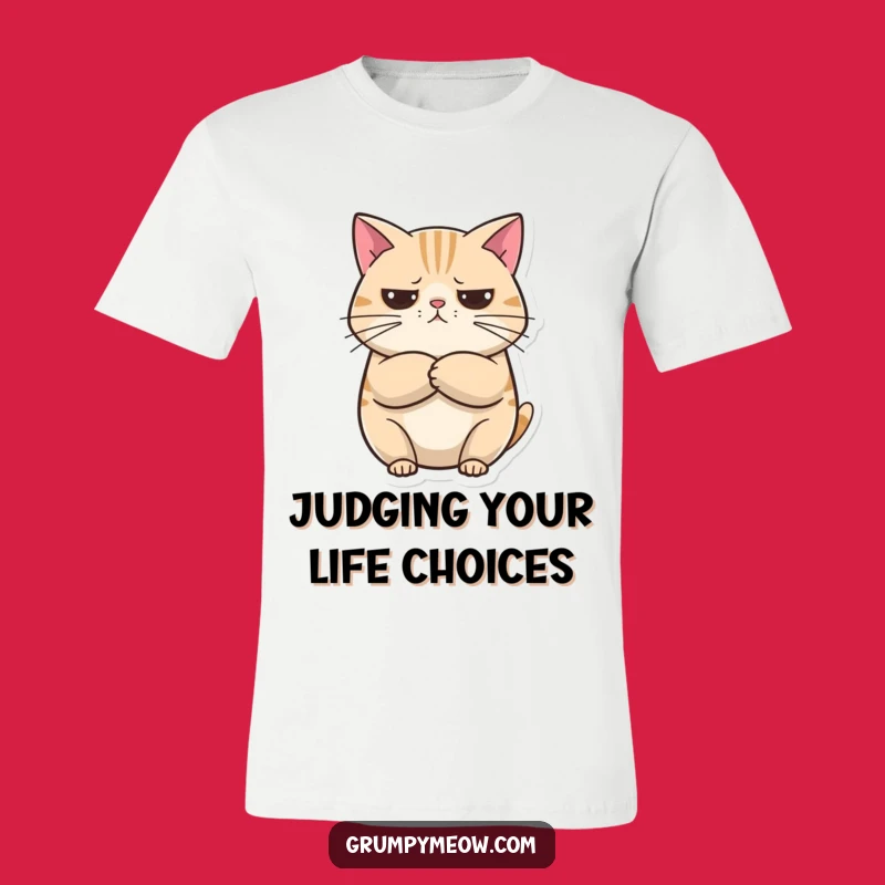 Funny Unimpressed Cat T-Shirt: Curious Arms, Sarcastic Humor, Perfect Funny Gift
