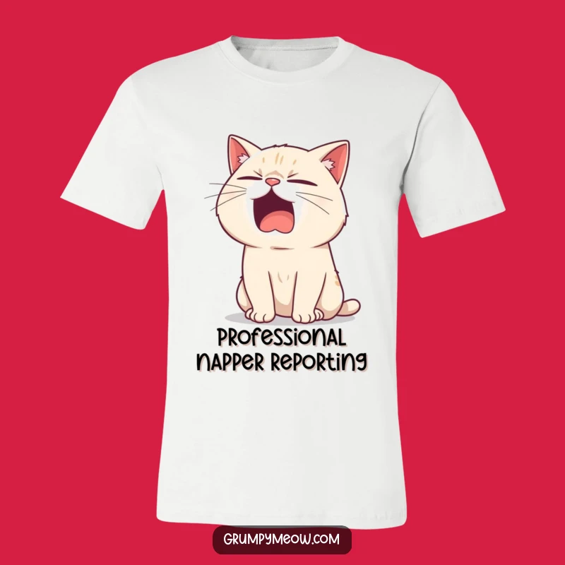 Funny Bored Cat Yawning T-Shirt - Hilarious Sarcastic Cat Tee Gift