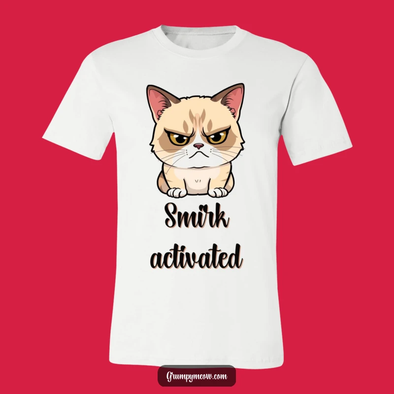 Funny Grumpy Cat T-Shirt: The Master of Glare and Secret Smiles, a Hilarious Gift!