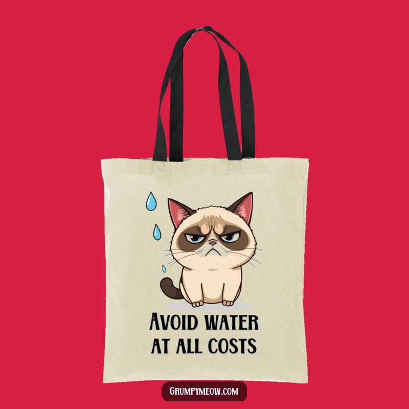 Funny Grumpy Cat Rain Tote Bag, Carry Your Mood with Annoyance - Perfect Funny Gift