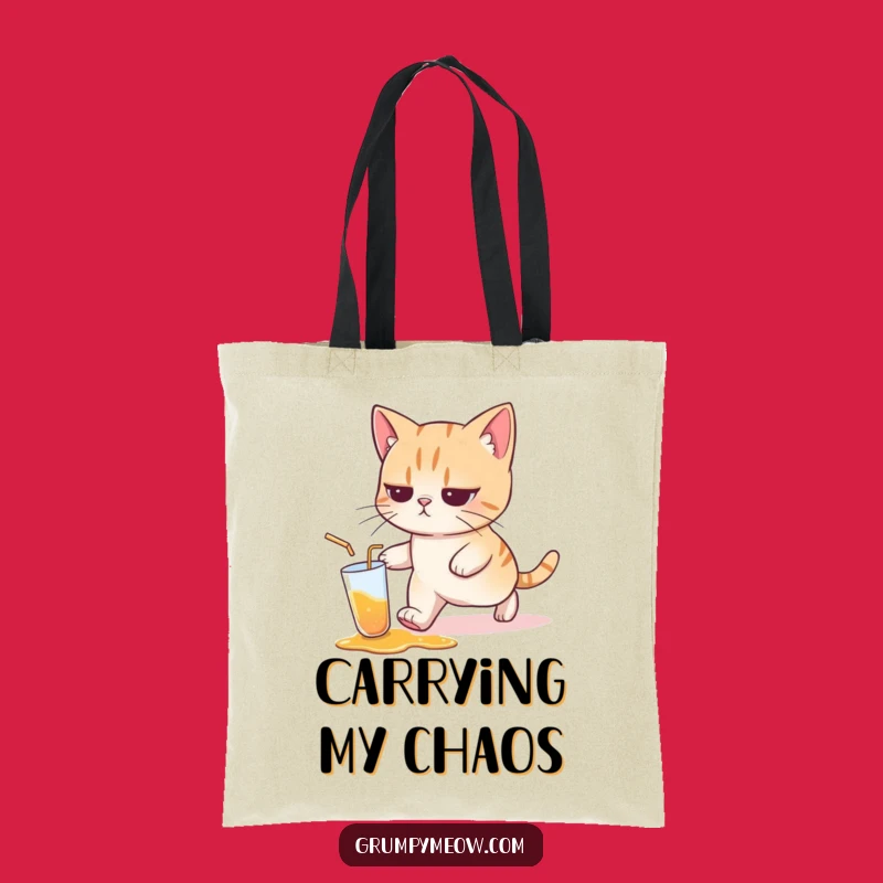 Funny Cat Spill Tote Bag: Stylish, Hilarious Gift for Cat Lovers, Carrying Your Oops