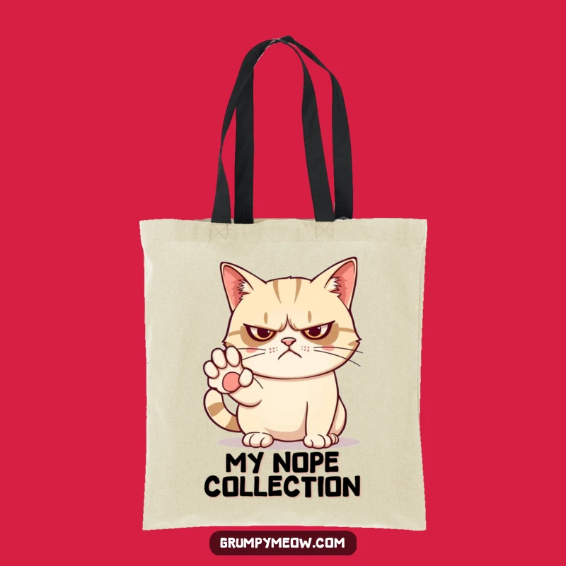 Funny Grumpy Cat No Tote Bag: Sassy Character for a Humorous Gift