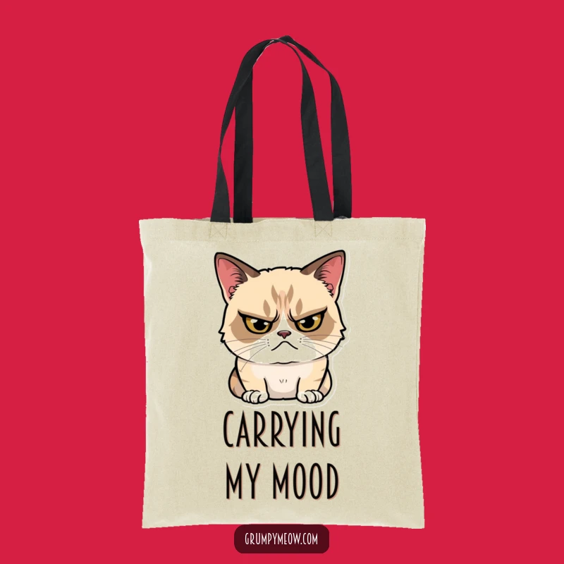 Funny Grumpy Cat Tote Bag: Carry Your Attitude with Humor, a Great Funny Gift!