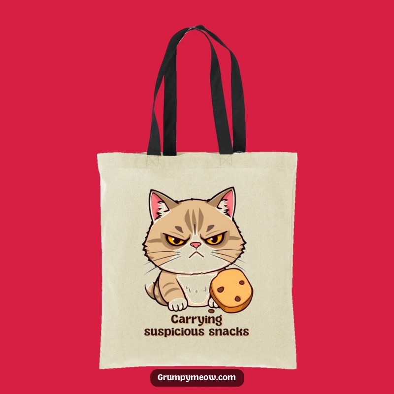 Funny Grumpy Cat Treat Tote Bag - Carry Your Snacks Safely! Funny Gift!