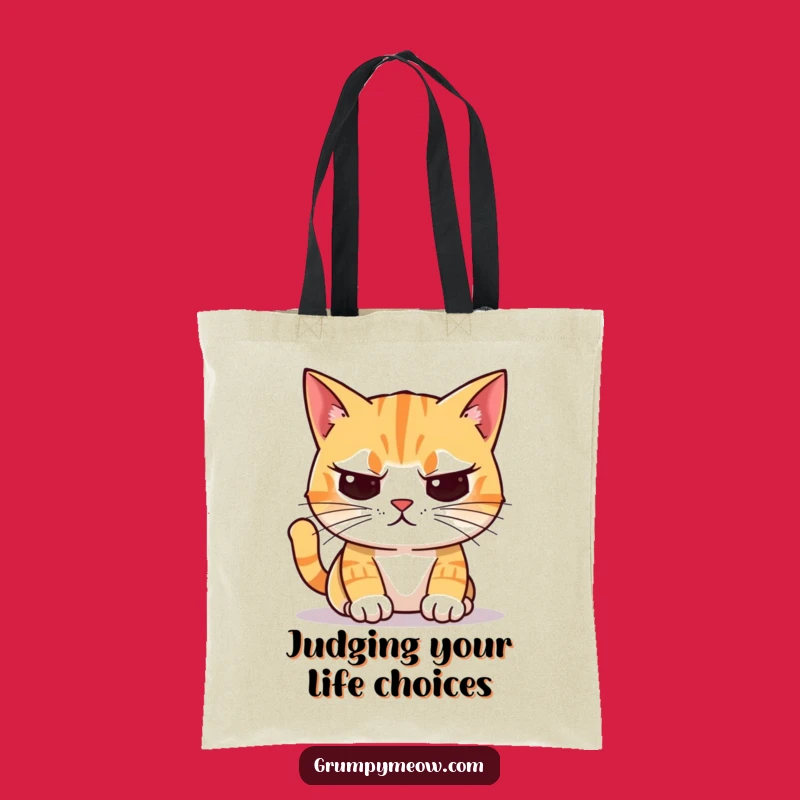Funny Unimpressed Cat Tote Bag: Carry Your Judgment with Style